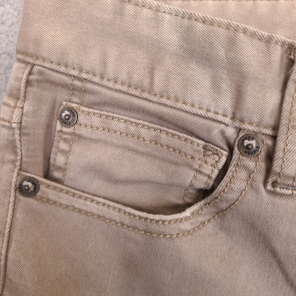 Free People Skinny Jeans Jegging Womens 29 Brown Tan‎ Distressed Stretch